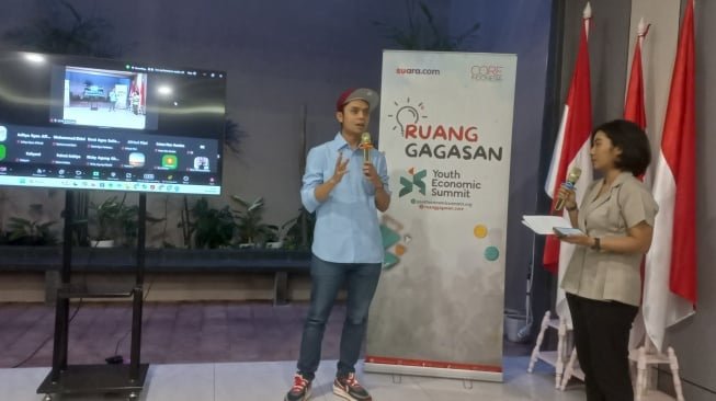 Acara Ruang Gagasan yang diselenggarakan Core Indonesia dan Bisnis-Finance bertajuk 